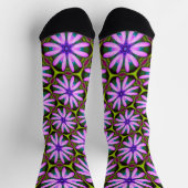 Chaussette Motifs marguerite violet (Haut)