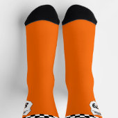 Chaussette Motocross Custom Dirt Numéro de Vélo Plaque sur Or (Haut)