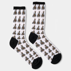 Chaussette Motocyclette Bouledogue français Bouledogue frança