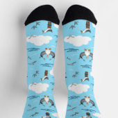 Chaussette Mouettes Oiseaux de mer Plage balnéaire Thème (Haut)