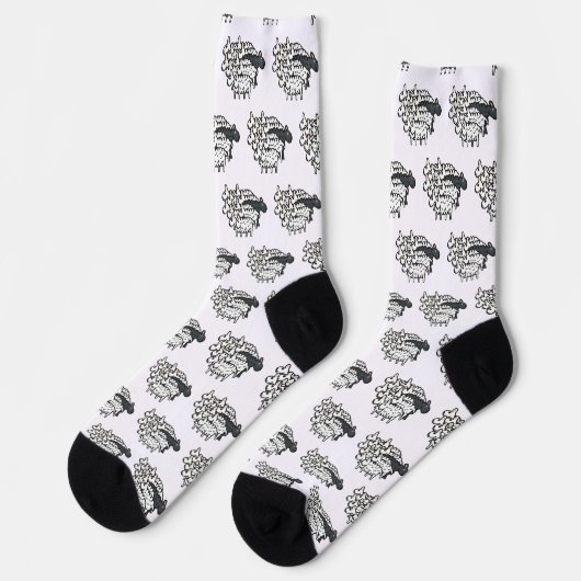 Chaussette Mouton Noir (Gauche)