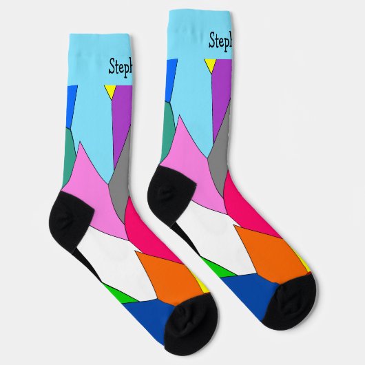 Chaussette Multi Coloured Art Deco Design Socks (Droite)