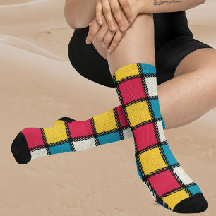 Chaussette Multicolor Tartan Motif