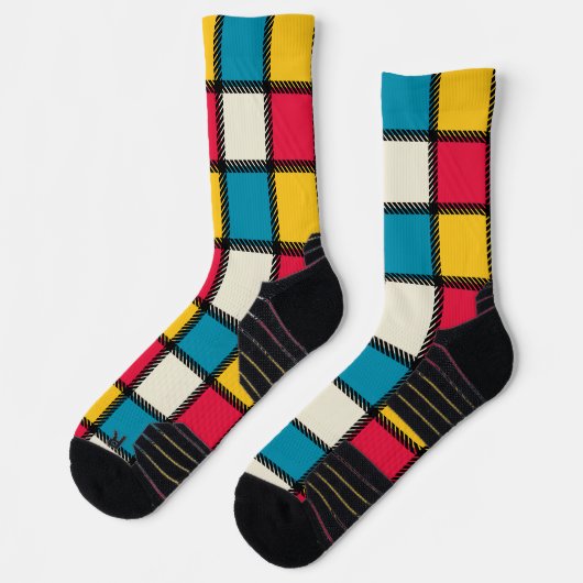 Chaussette Multicolor Tartan Motif (Gauche)