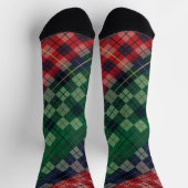 Chaussette Multicolored PNW Grunge Plaid Design (Haut)