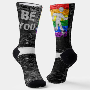 Chaussette Mur de briques SlipperyJoe's Be You personnage bât
