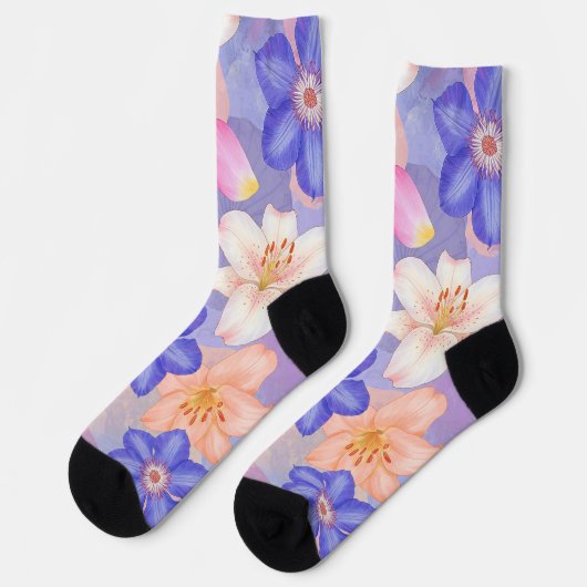 Chaussette Mur de fleurs (Gauche)