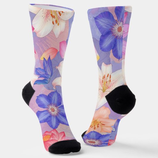 Chaussette Mur de fleurs (Angulaire)