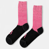 Chaussette Mur en briques peint Monogramme (Gauche)