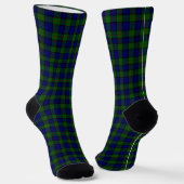 Chaussette Murray tartan bleu vert carreau (Angulaire)