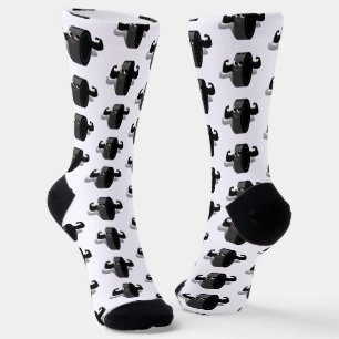 Chaussette Muscles sur un palet de hockey