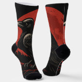 Chaussette Mystic Raven Under the Blood Moon – Dark Fantasy  (Angulaire)