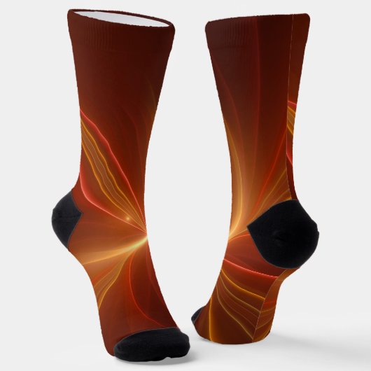 Chaussette Mystique Abstrait Fractal Art Moderne Couleurs cha (Angulaire)