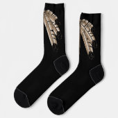 Chaussette Native Art Socks Eagle Fathers Socks Customized (Gauche)