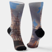 Chaussette Navire et une frégate à l'ancre (Angulaire)