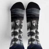 Chaussette Navire Imaginaire sous ciel gris Nuages (Haut)