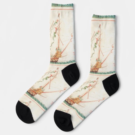 Chaussette Navire médiéval (Gauche)