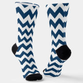 Chaussette Navy Zigzag, Navy Chevron, Motif géométrique (Angulaire)