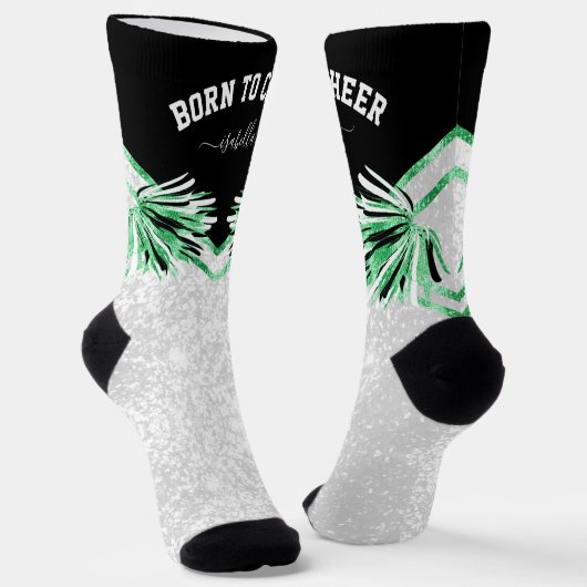 Chaussette Né à Cheer / Danse - Chaussettes vertes (Angulaire)