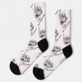 Chaussette Ne procrastinez pas ! White Rabbit Watch Wonderlan (Gauche)