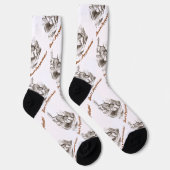Chaussette Ne procrastinez pas ! White Rabbit Watch Wonderlan (Droite)