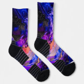 Chaussette Nebula de l'espace violet dans l'encre d'alcool (Droite)