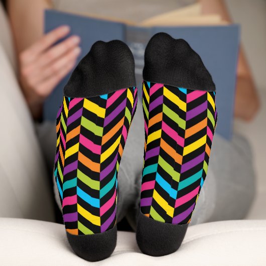 Chaussette Neon Bright mode tendance design coloré 1 (Fond)