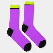 Chaussette néon clair solide fluorescent violet (Droite)