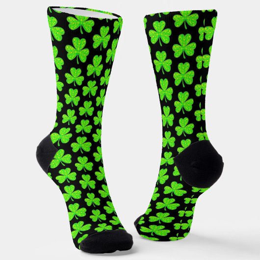 Chaussette Neon Green Shamrock All-Over-Print Socks