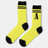 Chaussette néon jaune fluorescent citron brillant (Gauche)
