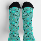 Chaussette Neon monochrome floral pattern. (Haut)