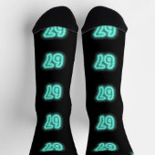 Chaussette Neon Number 67 Socks, 6-7 Meme Gift, 6-7 Socks (Haut)