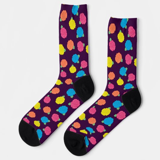 Chaussette Neon Roses (Gauche)