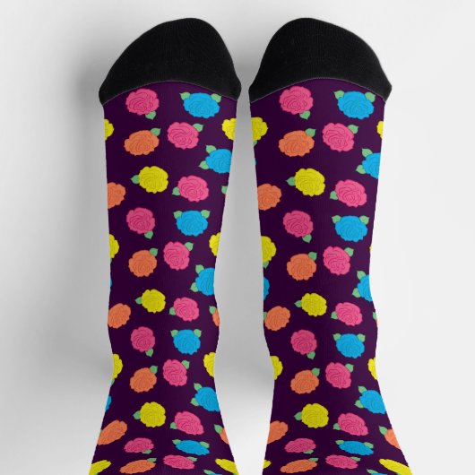 Chaussette Neon Roses (Haut)