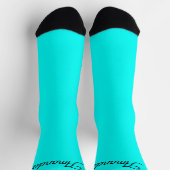 Chaussette Neon turquoise clair soc moderne à la mode (Haut)