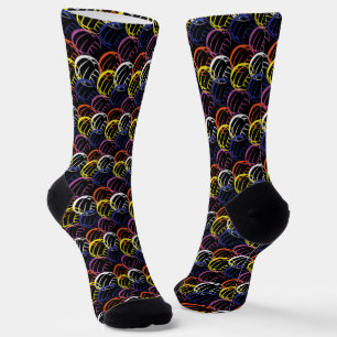 Chaussette Neon Volleyballs sur Noir