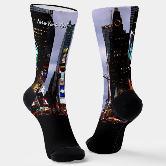 Chaussette New York Socks Times Square NYC Souvenir Socks (Angulaire)