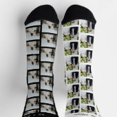 Chaussette Newlyweds 2 photos mariages Mr et Mrs unique (Haut)