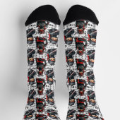 Chaussette Ninja Girls Anime With Text Pattern Design (Haut)