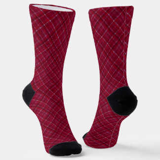 Chaussette Noble dark red checkered