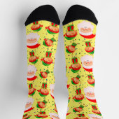 Chaussette Noël au Père Noël et aux elfes Noël (Haut)