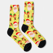 Chaussette Noël au Père Noël et aux elfes Noël (Droite)