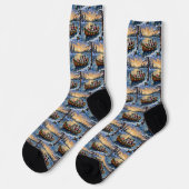 Chaussette Noël Australien Shepherd Bateau Vacances (Gauche)