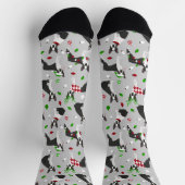 Chaussette Noël Boston Terrier (Haut)