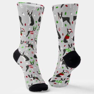Chaussette Noël Boston Terrier