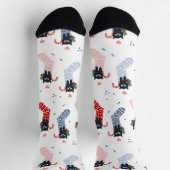 Chaussette Noël Chat de Noël Stockage Novelty fun Mignonne (Haut)