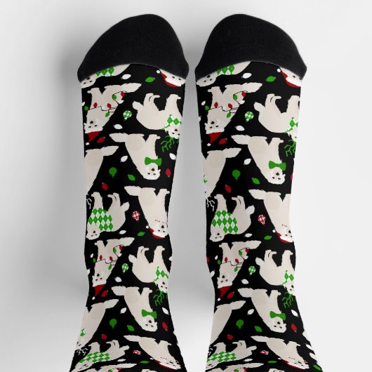 Chaussette Noël Chiens des Pyrénées Chaussettes (Haut)