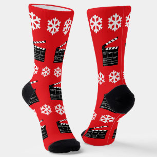 Chaussette Noël Clapperboards et Snowflakes Fun Movie