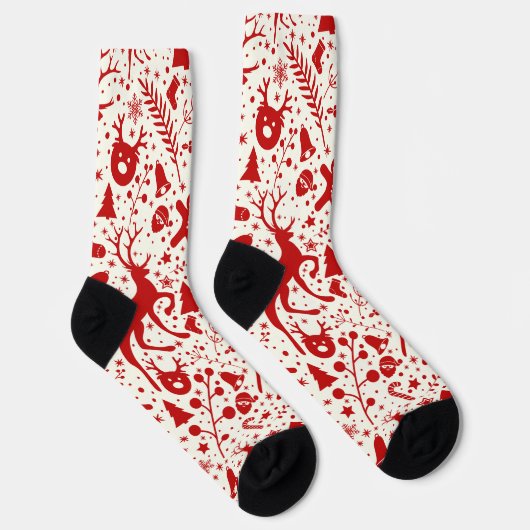 Chaussette Noel classique Rouge & Blanc équip Sock (Droite)