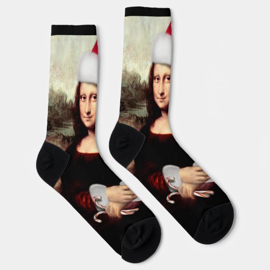 Chaussette Noël de Mona Lisa Santa Hat (Droite)